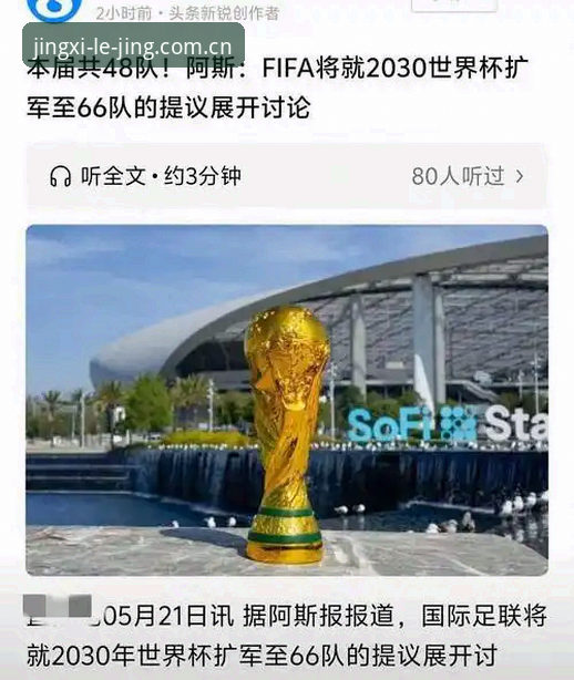 2030世界杯扩军66队深度分析：中国男足能否圆梦？